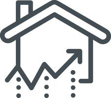 Home outline icon symbol vector image. Illustration of the house real estate graphic property design image