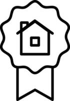 Home outline icon symbol vector image. Illustration of the house real estate graphic property design image