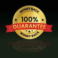 vector money guarantee 100 percent label stamp