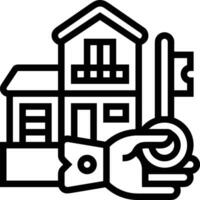 Home outline icon symbol vector image. Illustration of the house real estate graphic property design image