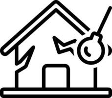 Home outline icon symbol vector image. Illustration of the house real estate graphic property design image