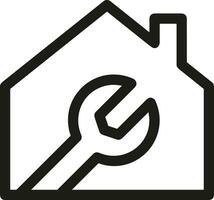 Home outline icon symbol vector image. Illustration of the house real estate graphic property design image