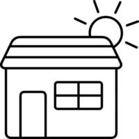 Home outline icon symbol vector image. Illustration of the house real estate graphic property design image