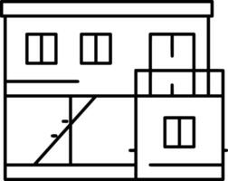 Home outline icon symbol vector image. Illustration of the house real estate graphic property design image