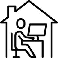 Home outline icon symbol vector image. Illustration of the house real estate graphic property design image