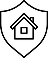 Home outline icon symbol vector image. Illustration of the house real estate graphic property design image