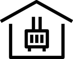 Home outline icon symbol vector image. Illustration of the house real estate graphic property design image