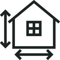 Home outline icon symbol vector image. Illustration of the house real estate graphic property design image