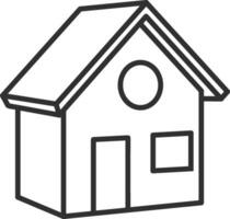 Home outline icon symbol vector image. Illustration of the house real estate graphic property design image