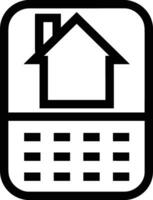 Home outline icon symbol vector image. Illustration of the house real estate graphic property design image