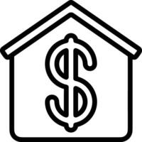 Home outline icon symbol vector image. Illustration of the house real estate graphic property design image