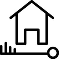 Home outline icon symbol vector image. Illustration of the house real estate graphic property design image