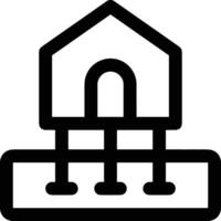 Home outline icon symbol vector image. Illustration of the house real estate graphic property design image