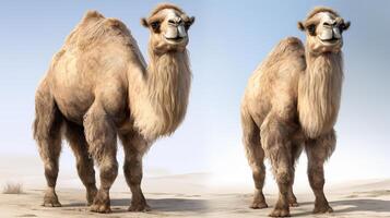 AI generated Bactrian camel natura animal wallpaper background photo