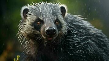 AI generated Binturong fullr natura animal wallpaper background photo