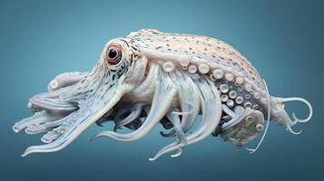 AI generated Cuttlefish natura animal wallpaper background photo