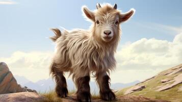 AI generated Pygmy Goat natura animal wallpaper background photo