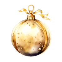 AI generated Watercolor Christmas ball. Clipart. AI generated. png