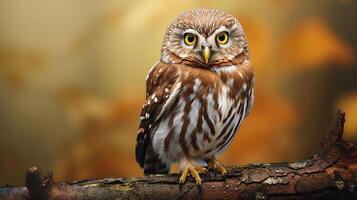 AI generated Pygmy Owl natura animal wallpaper background photo