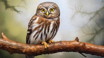 AI generated Pygmy Owl natura animal wallpaper background photo