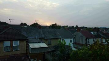 Antenne Aussicht von britisch Stadt, Dorf und Wohn Nachlass video