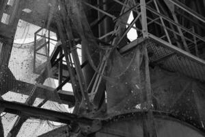 old industrial scaffolding with steps photo