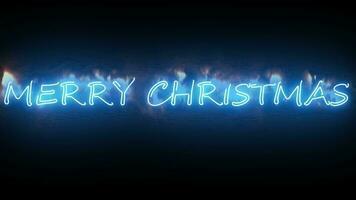 Kerstmis wensen gloeiend typografie digitaal renderen video