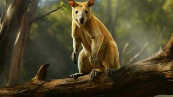 AI generated Tree Kangaroo natura animal wallpaper background photo