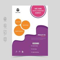 Brochure flyer design template vector, Leaflet, presentation book cover templates, layout in A4 size vector