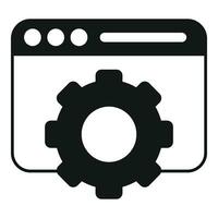 Data gear website icon simple vector. Internet server vector