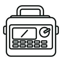 Medical defibrillator icon outline vector. Portable device vector