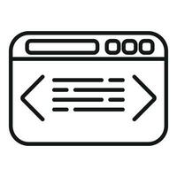 Api icon outline vector. Develop code vector