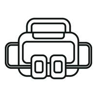 Ems defibrillator icon outline vector. Automatic care device vector