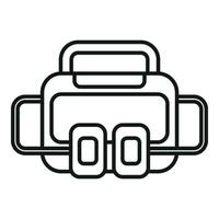 Ems defibrillator icon outline vector. Automatic care device vector