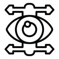 Vision social scale icon outline vector. Integrity support help vector