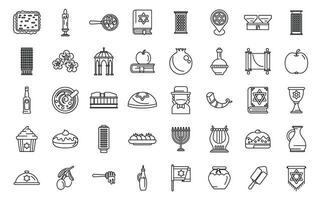 Tel Aviv icons set outline vector. Israel skyline building vector