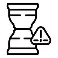 Less time hourglass icon outline vector. Adult body break vector