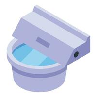 Canine zoo drinker icon isometric vector. Water toy space vector