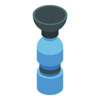 Bottle water drinker icon isometric vector. Frame space vector
