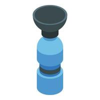 Bottle water drinker icon isometric vector. Frame space vector