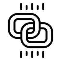 Chain integrity icon outline vector. Value impact core vector