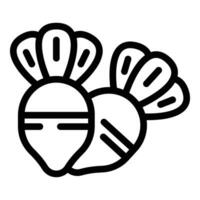 Wholesome radishes icon outline vector. Rich nutrient root vector