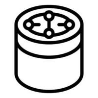 Portable smart speaker icon outline vector. Voice command gadget vector