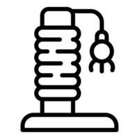 Cat scratcher and playing icon outline vector. Claws feline care accessory vector