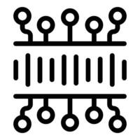 Ai powered system icon outline vector. Artificial intelligence automation equipment vector