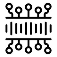 Ai powered system icon outline vector. Artificial intelligence automation equipment vector