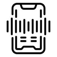 Smartphone voice command center icon outline vector. Virtual gadget assistant vector