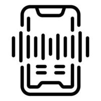 Smartphone voice command center icon outline vector. Virtual gadget assistant vector