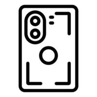 Snapshot digital device icon outline vector. Capturing images gadget vector