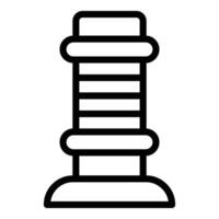 Cat amusement scratcher pillar icon outline vector. Kitten clawing tower vector